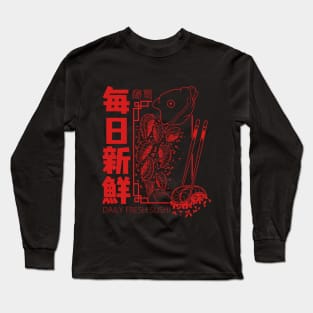 Japanese aesthetic Koi Fish. Vintage japanese style koi fish design Long Sleeve T-Shirt